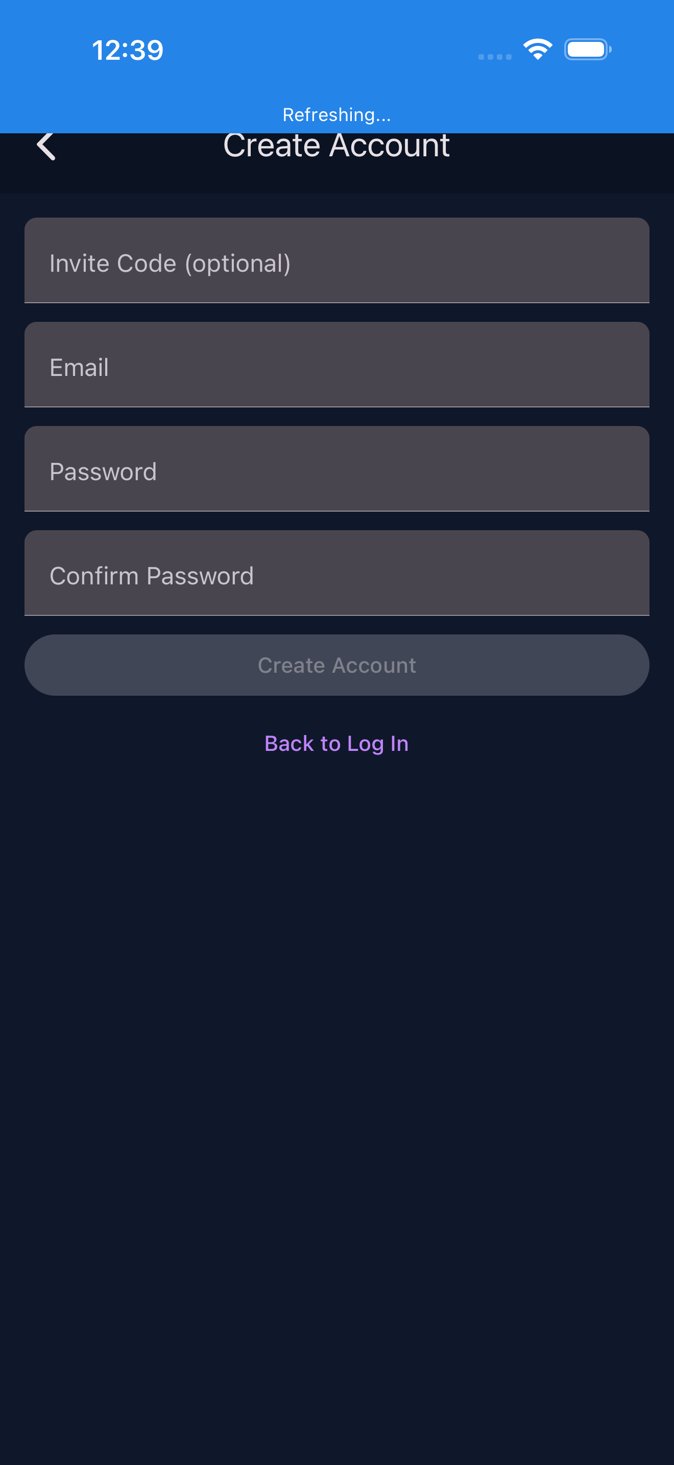 Invite code registration